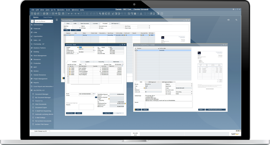 Dokumentenmanagement-System für SAP Business One